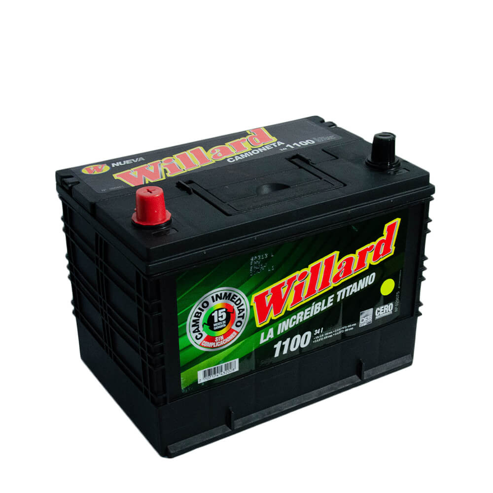 Batería Willard Titanio 1100 Caja 34 Polaridad Izquierda