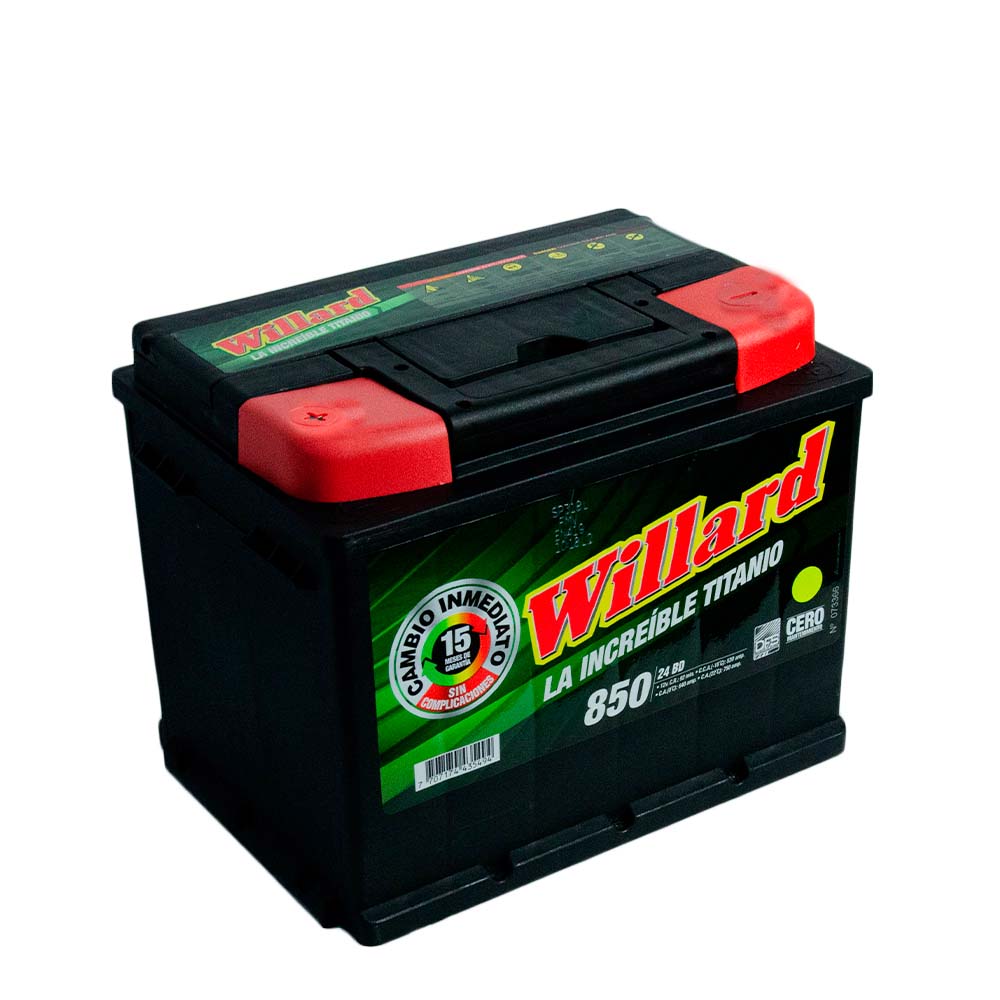 Batería Willard Titanio / Caja 24-47 / 850 Polaridad Izquierda