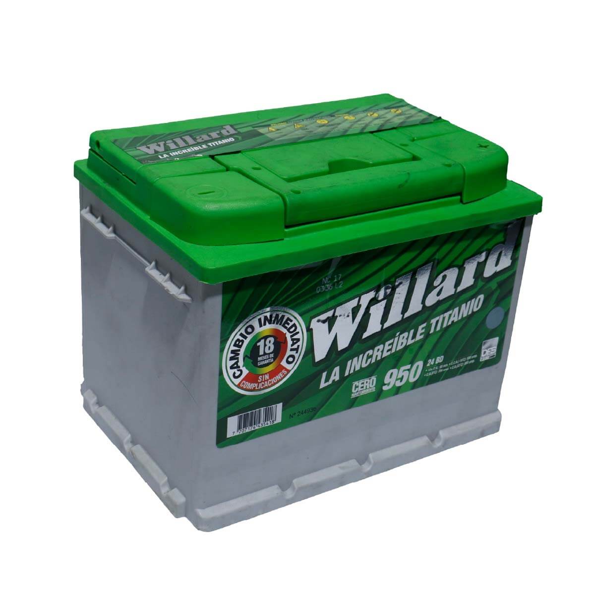 Bateria Willard Titanio 24 950 Izquierda